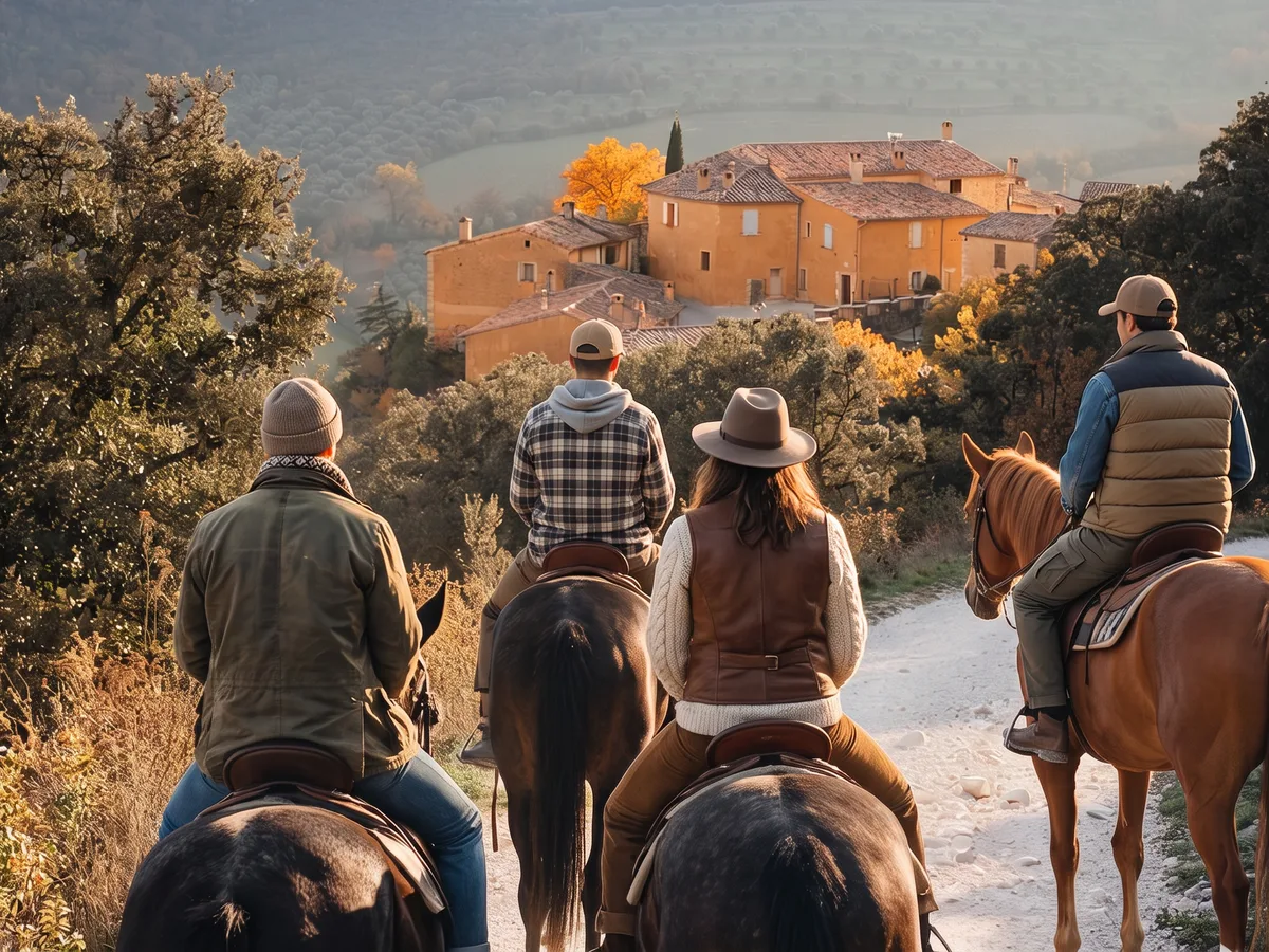 Balade à cheval en Ardèche, autour de Saint-Montan
